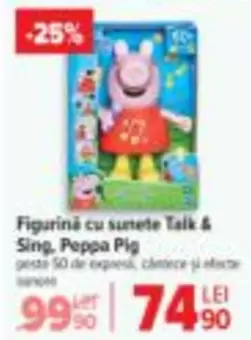 Peppa Pig - Figurină cu sutete Talk & Sing,