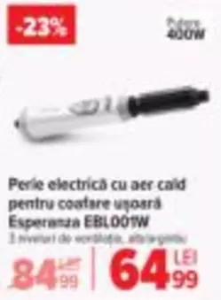 Perie electrică cu aer cald pentru coafare uşoară EBLOOTW