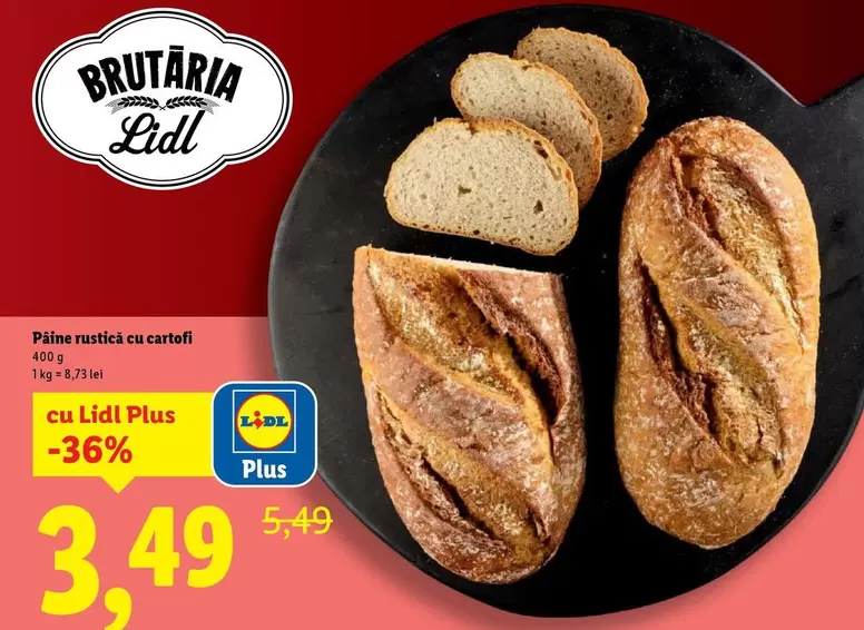 Paine rustică cu cartofi