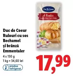 Ea - Rulouri cu sos Bechamel și brânză Emmentaler