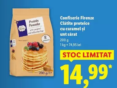 Clătite proteice cu caramel şi unt sărat