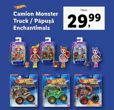 Camion Monster Truck / Păpușă Enchantimals