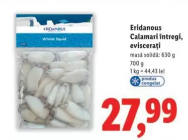 Calamari întregi, eviscerați