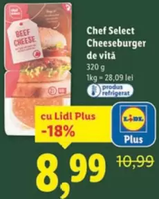 Cheeseburger de vită