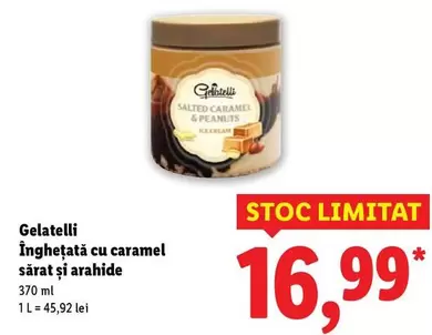 Înghețată cu caramel sărat şi arahide
