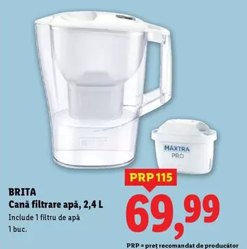 Cană filtrare apă