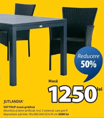VATTRUP masă grădină