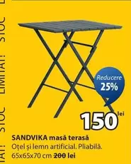 SANDVIKA masă terasă
