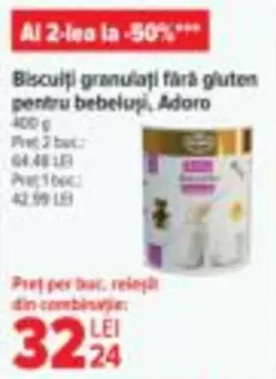 Biscuiți granulați fără gluten pentru bebeluși