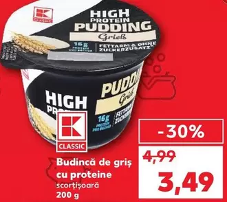 Budincă de griş cu proteine scorţişoară