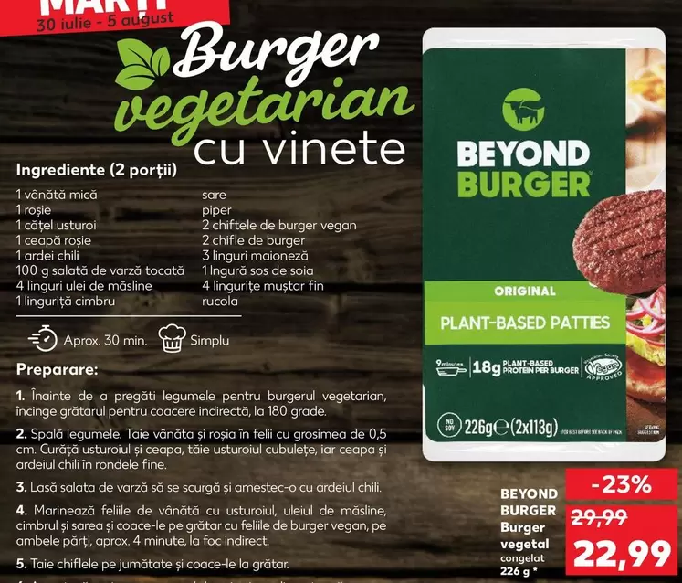 Burger vegetal