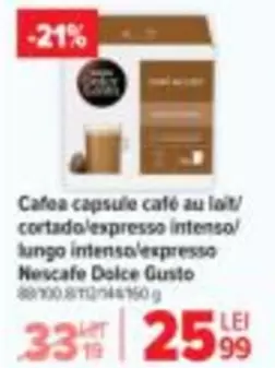 Nescafe - Cafea capsule café au lait/ cortado/expresso intenso/ lungo intenso/expresso