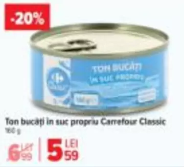 Ton bucăți în suc propriu
