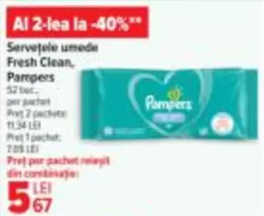 Pampers - Servețele umede Fresh Clean