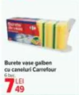 Burete vase galben cu caneluri