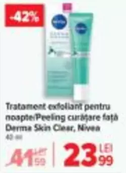Tratament exfoliant pentru noapte/Peeling curățare față Derma Skin Clear
