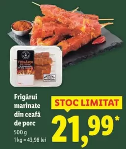 Frigărui marinate din ceafă de porc