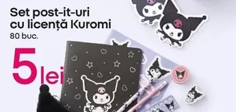 Set post-it-uri cu licență Kuromi