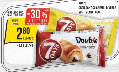 7days - CROISSANT CU CREMA, DIVERSE SORTIMENTE
