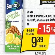 Santal - NECTAR BANANE/DULCE DI NATURĂ, ANANAS ȘI LĂMÂI