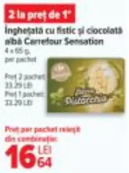 Ingheţată cu fistic și ciocolată alba