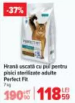 Hrană uscată cu pul pentru pisici sterilizate adulte