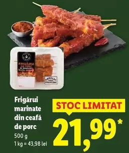 Frigărui marinate din ceafă de porc