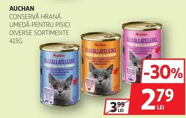 Auchan - CONSERVA HRANĂ UMEDĂ PENTRU PISICI DIVERSE SORTIMENTE