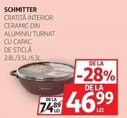 Schmitter - CRATIŢĂ INTERIOR CERAMIC DIN ALUMINIU TURNAT CU CAPAC DE STICLĂ 2.8L/3.5L/6.3L
