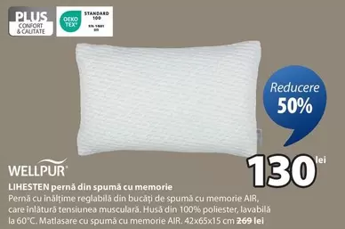 LIHESTEN pernă din spumă cu memorie