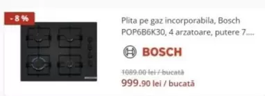 Bosch - POP6B6K30, 4 arzatoare, putere 7