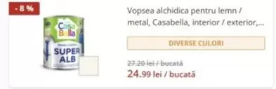 Alb - Vopsea alchidica pentru lemn / metal