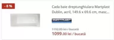 Cada baie dreptunghiulara Dublin