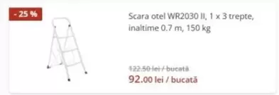 Scara otel WR2030 II, 1 x 3 trepte