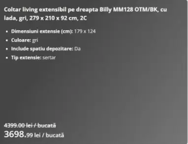 Billy MM128 OTM/BK