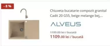 Chiuveta bucatarie compozit granital Cadit 20 G55