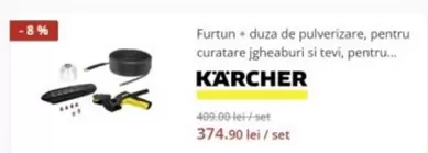Furtun + duza de pulverizare, pentru curatare jgheaburi si tevi, pentru...