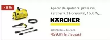 Aparat de spalat cu presiune, Karcher K 3 Horizontal, 1600 W
