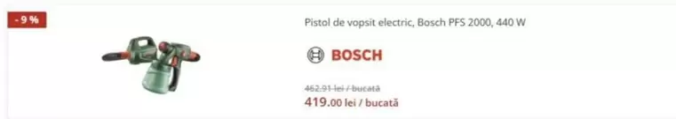 Bosch - Pistol de vopsit electric, PFS 2000, 440 W