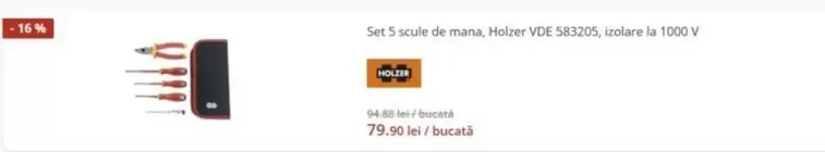 Set 5 scule de mana, Moller VDE SKS205, izolate la 1000V