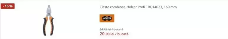 Cleste combinat, Holzer Profi TRO14023, 160 mm