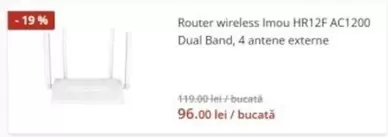 HR12F AC1200 Dual Band, 4 antene externe