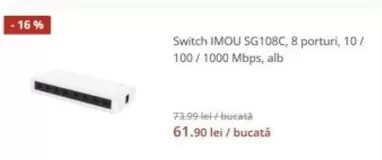 Alb - SG108C, 8 porturi, 10/100/1000 Mbps