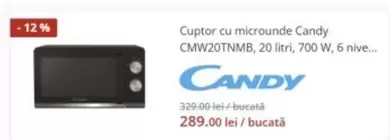 CMW20TNMB, 20 litri, 700 W, 6 nive