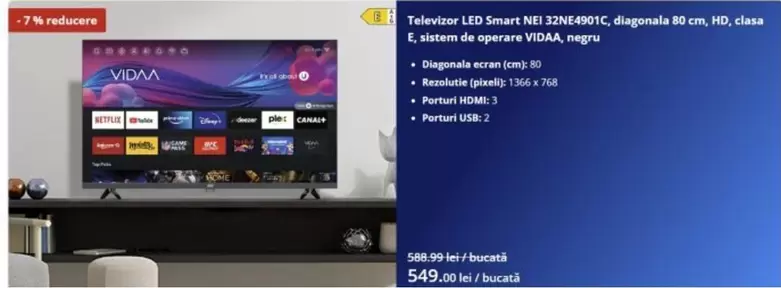 LED Smart NEI 32NE4901C