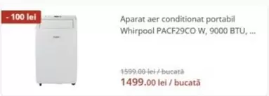 Aparat aer conditionat portabil PACF29CO W, 9000 BTU