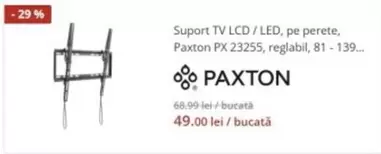 TV LCD/LED, pe perete, PX 23255, reglabil, 81-139