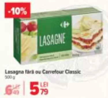 Lasagna fără ou Carrefour Classic