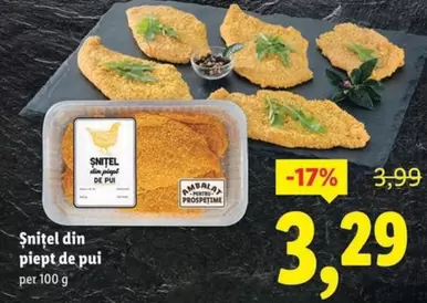 Şniţel din piept de pui