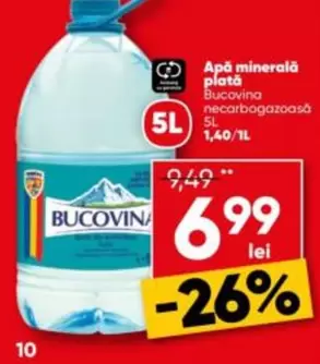 Apă minerală plată